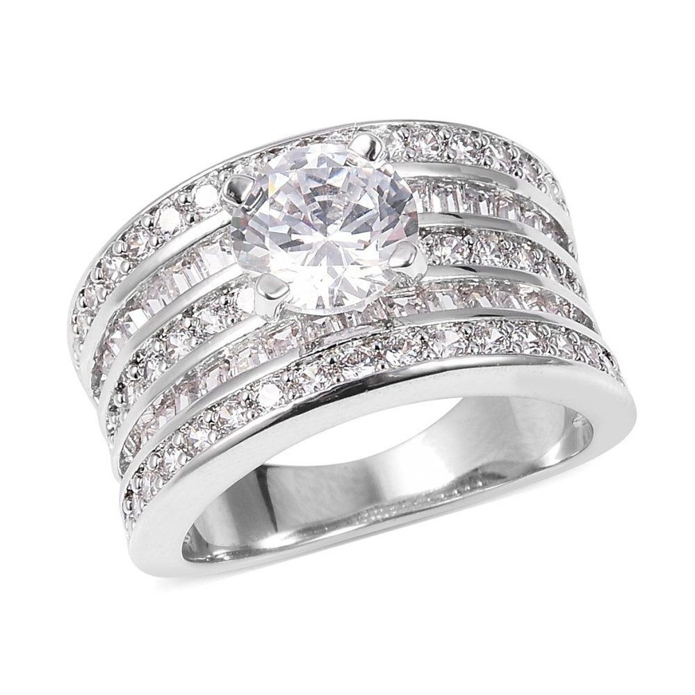 Simulated Diamond Ring 6.16 ctw